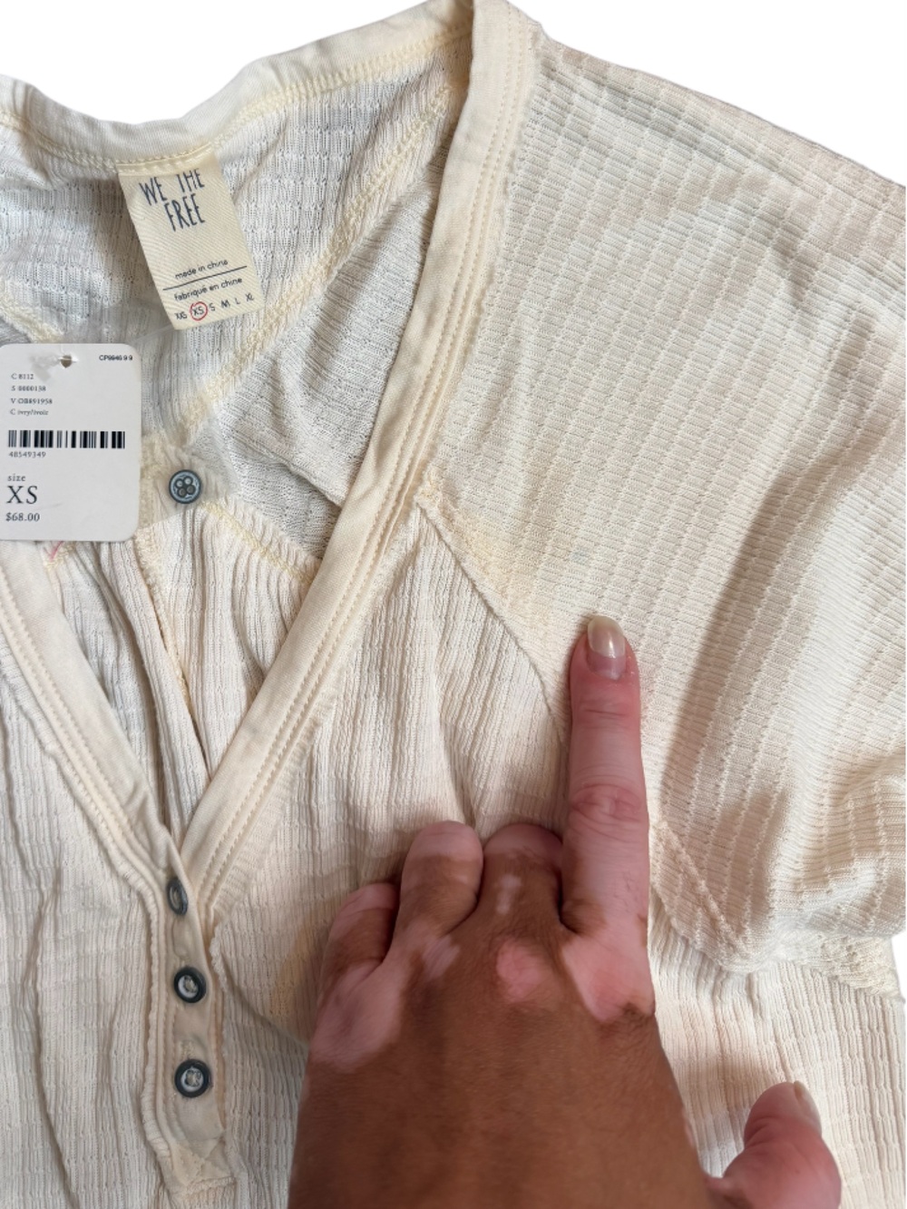 We The Free Citrine Thermal Henley Top by Free People - Picture 6 of 8